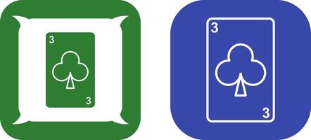 Clubs Card Icon Design vector