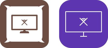 Unique Disconnected Network Icon Design vector