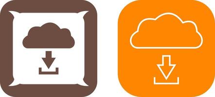 Unique Download from Cloud Icon Design vector