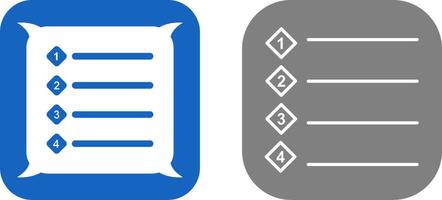 Unique Numbered list Icon Design vector
