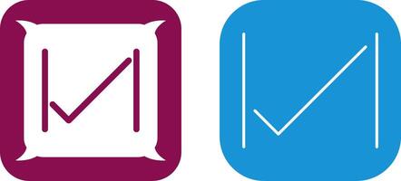 Unique Tick Icon Design vector