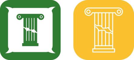 Broken Pillar Icon Design vector