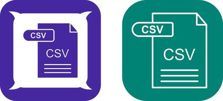CSV Icon Design vector