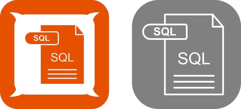SQL Icon Design vector