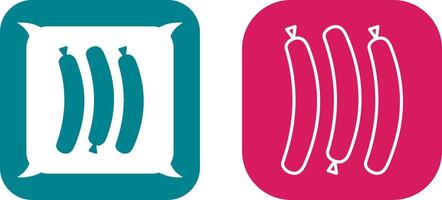 Hot Sausage Icon Design vector