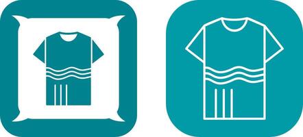 T Shirt with lines Icon Design vector