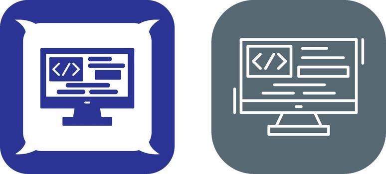 diseño de icono de codificación vector