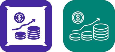 Money Growth Icon Design vector