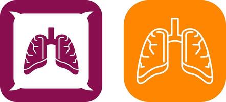 diseño de icono de pulmones vector