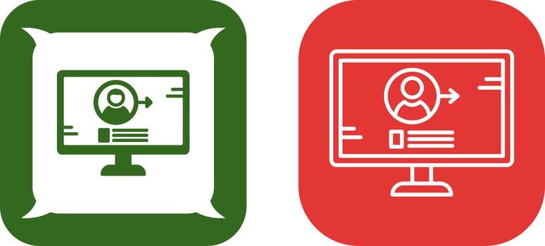 Log In Icon Design vector