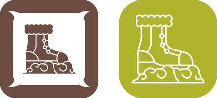 Snow Boots Icon Design vector