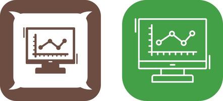 Line Chart Icon Design vector