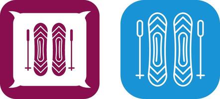Ski Sticks Icon Design vector