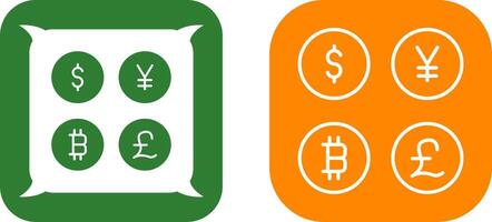 Currency Symbols Icon Design vector