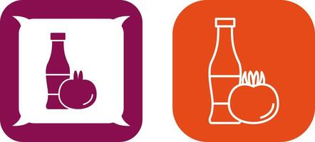 Tomato ketchup Icon Design vector