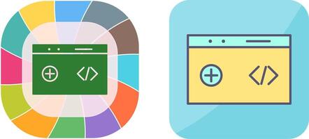 Unique Clean Code Icon Design vector