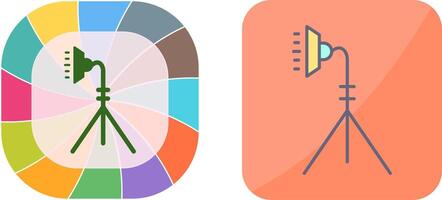 Unique Light Stand Icon Design vector