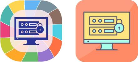 Unique Data Security Icon Design vector