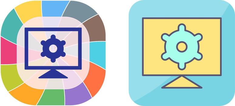 Computer Settings Icon Design vector