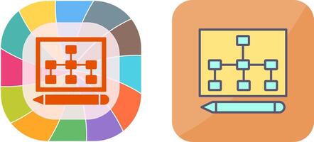 Draw Hierarchy Icon Design vector