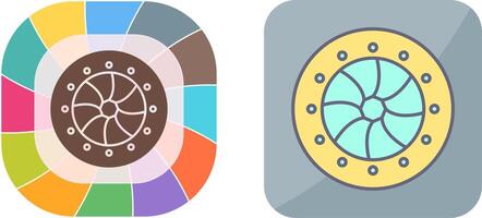 Unique Optical Diaphram Icon Design vector