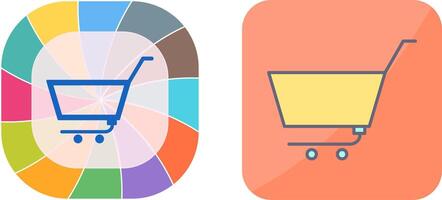 Unique Empty Cart Icon Design vector