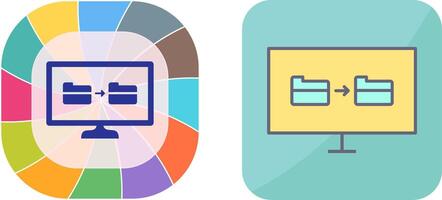 Unique File Sharing Icon Design vector