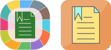 Unique Bookmarked Document Icon Design vector