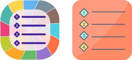 Unique Numbered list Icon Design vector