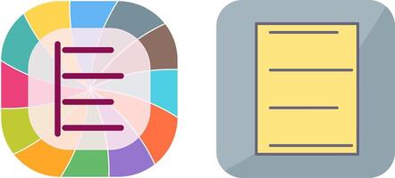 Unique Left Align Icon Design vector