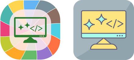 Unique Clean Code Icon Design vector