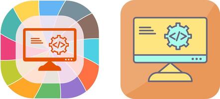 Unique Code Optimization Icon Design vector