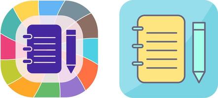 Unique Notepad Icon Design vector