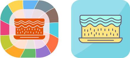 Unique Cream Cake Icon Design vector