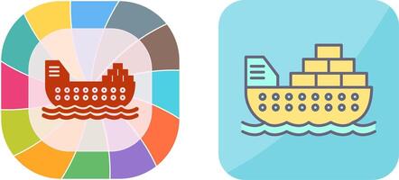 Cargo Ship Icon Design vector