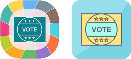 Vote Sticker Icon Design vector