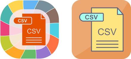 CSV Icon Design vector