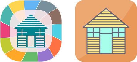 Wood Cabin Icon Design vector