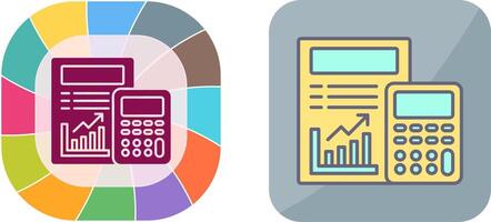 Calculating Icon Design vector