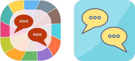 Conversation Bubbles Icon Design vector