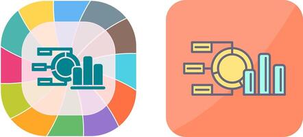 diseño de icono de gráfico circular vector