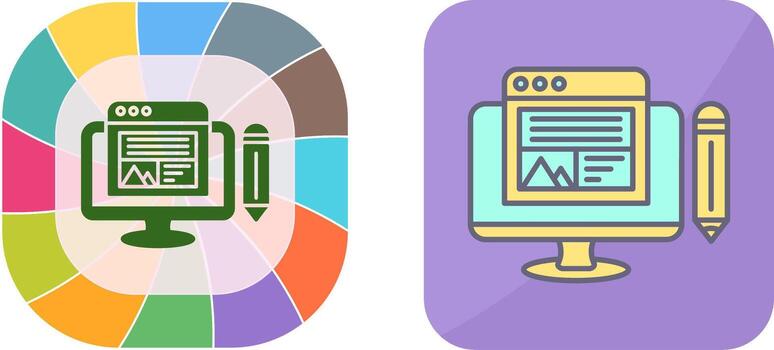 web diseño icono diseño vector