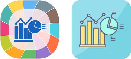 Bar Chart Icon Design vector