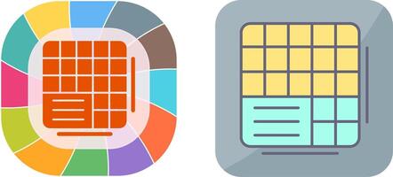 Table Data Icon Design vector