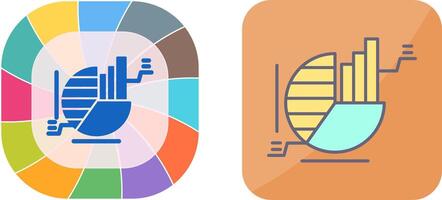 Pie Chart Icon Design vector