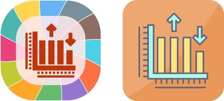 Bar Graph Icon Design vector