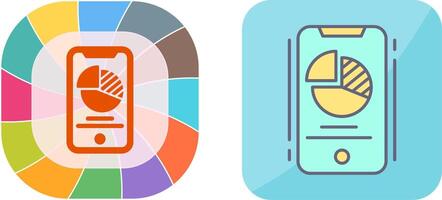 Pie Chart Icon Design vector