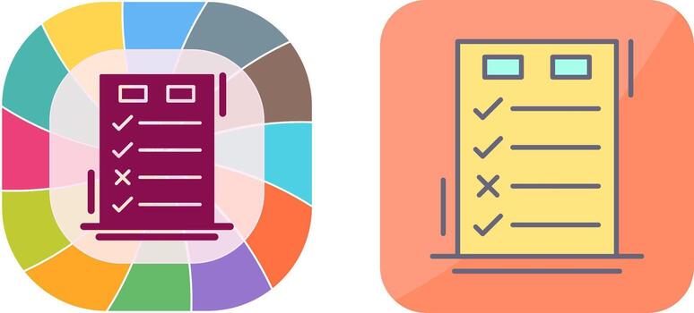 Today to Done CheckList Icon Design vector
