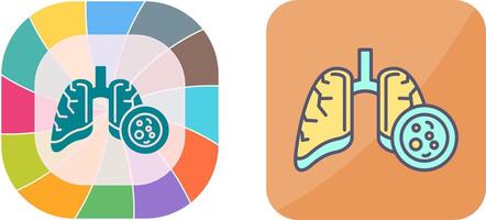 pulmón cáncer icono diseño vector