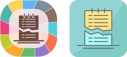 Corrupted List Icon Design vector